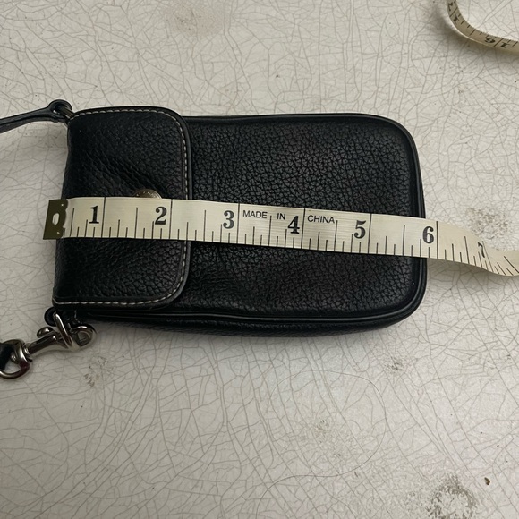 Coach Black Pebbled Leather Phone Case Crossbody - Picture 8 of 9